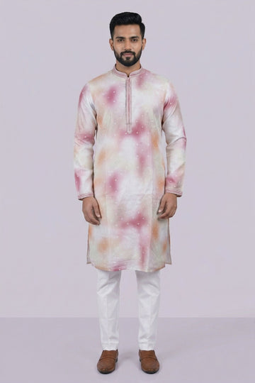 Pastel Tie-Dye Designer Men’S Kurta