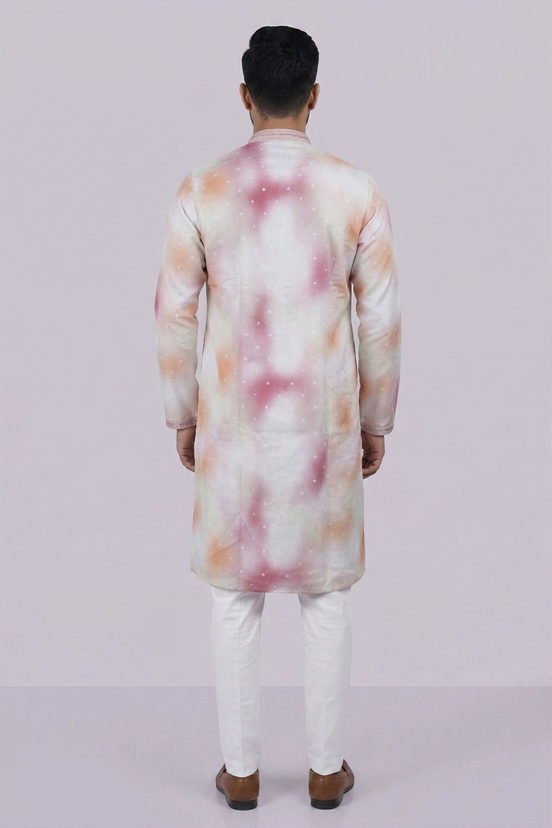 Pastel Tie-Dye Designer Men’S Kurta