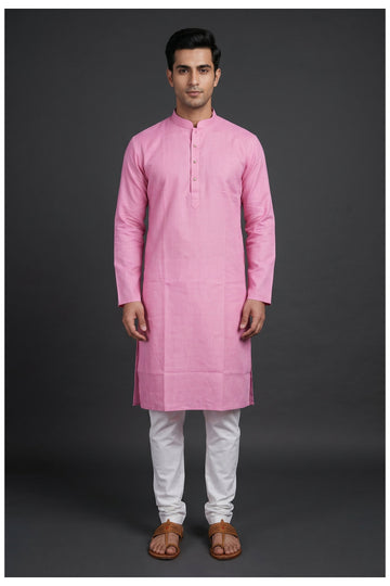 Baby Pink Men'S Kurta