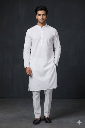 Classic White Premium Men’S Kurta