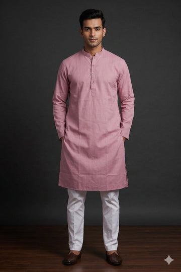 Dusty Rose Classic Men’S Kurta