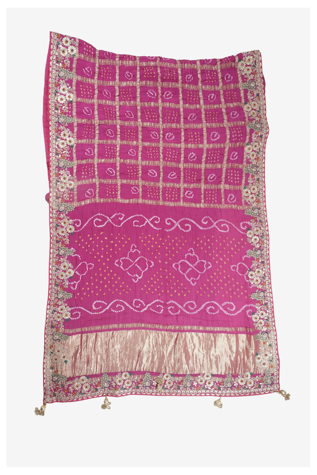Rani Pink Gharchola Art Silk Wedding & Party Wear Saree