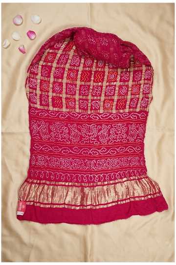 Rani Pink Gharchola Pure Silk Wedding & Party Wear
