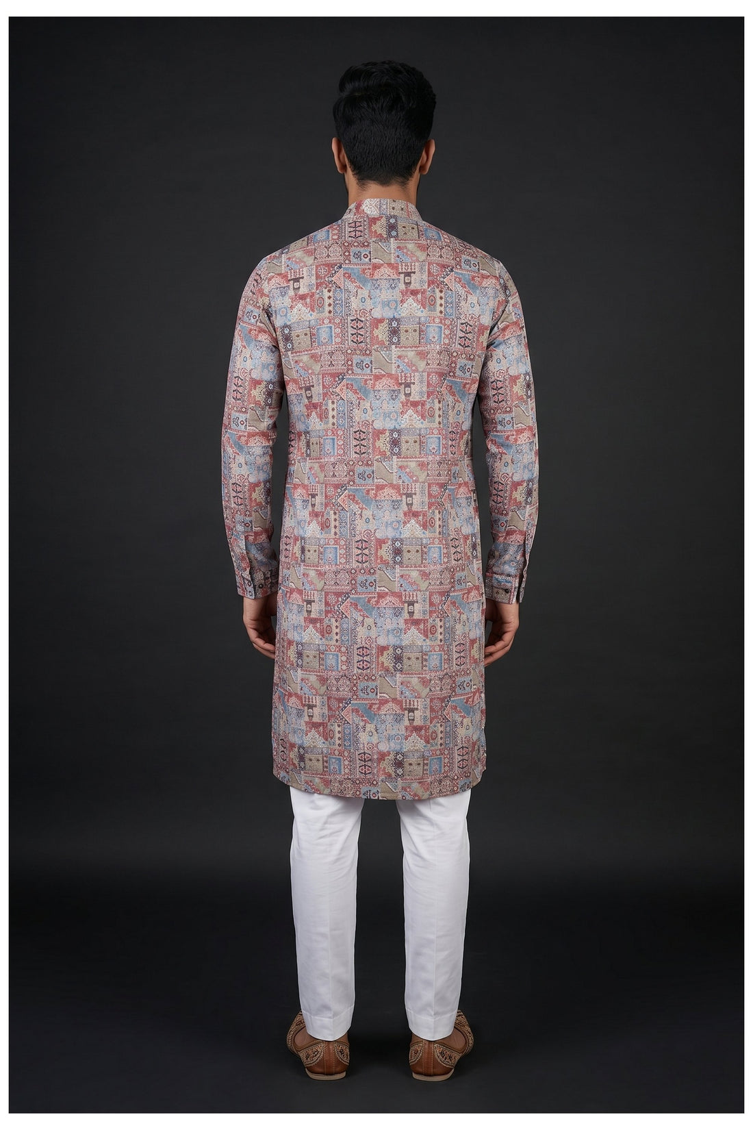 Multicolor Heritage Print Kurta