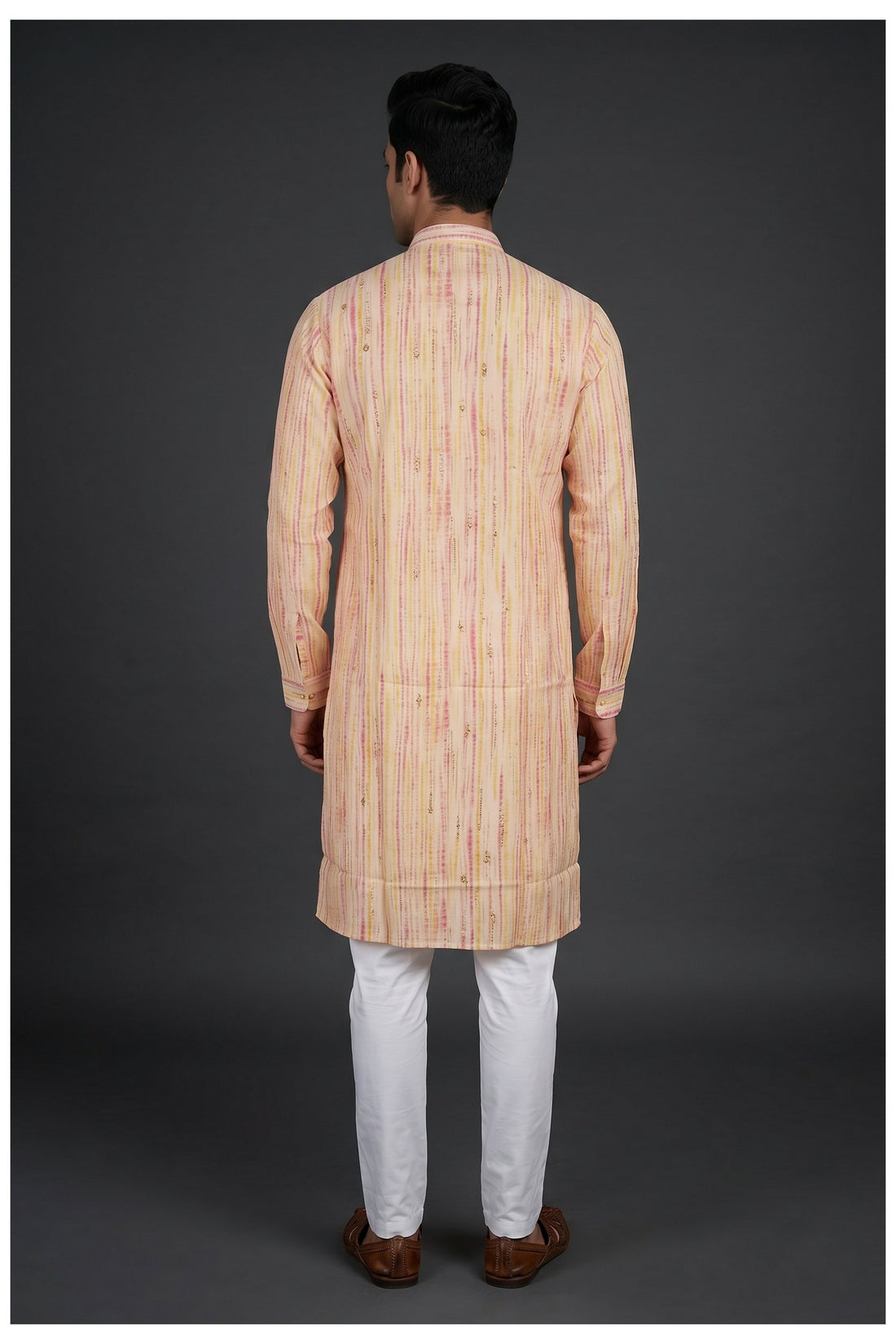 Multicolor Striped Men'S Kurta