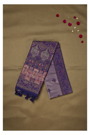 Dusky Purple Banarasi Art Silk Wedding Saree