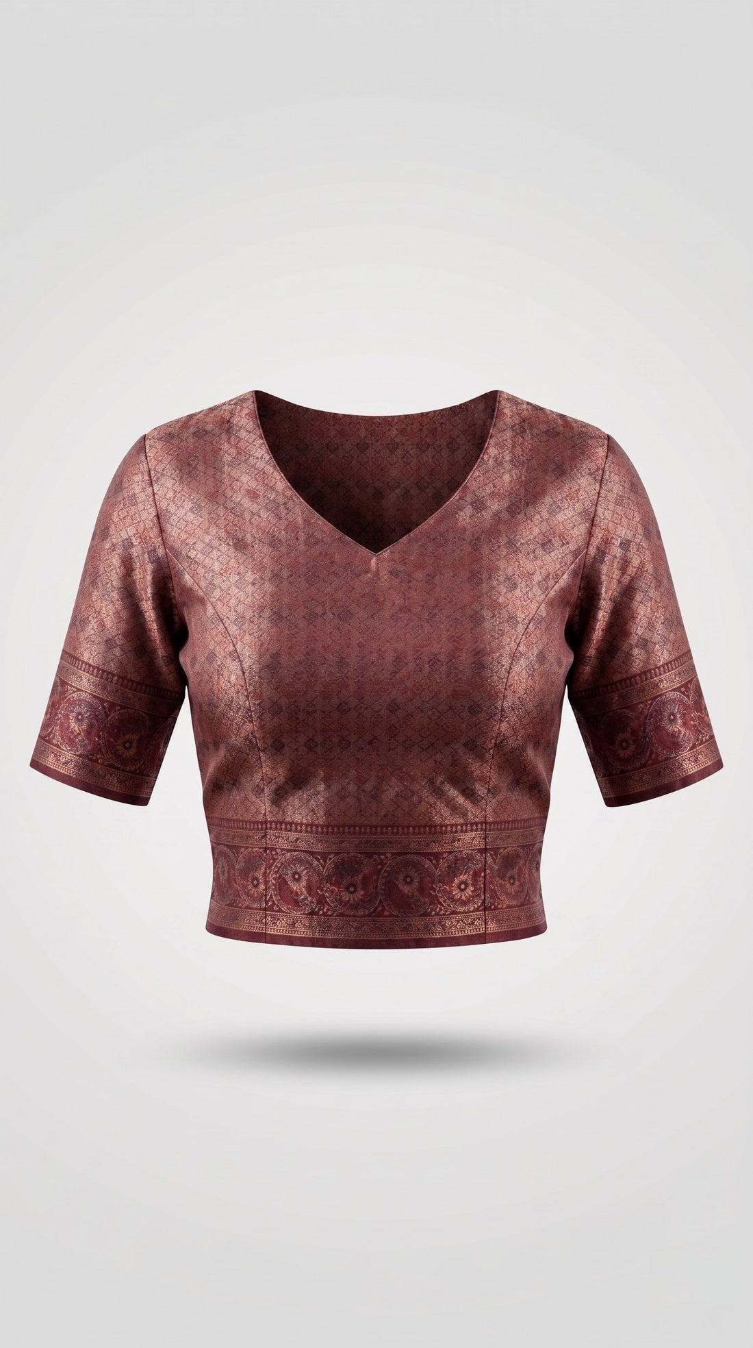 Rose Gold Banarasi Art Silk Saree