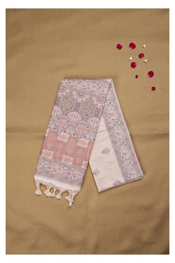 Ivory Banarasi Art Silk Wedding Saree