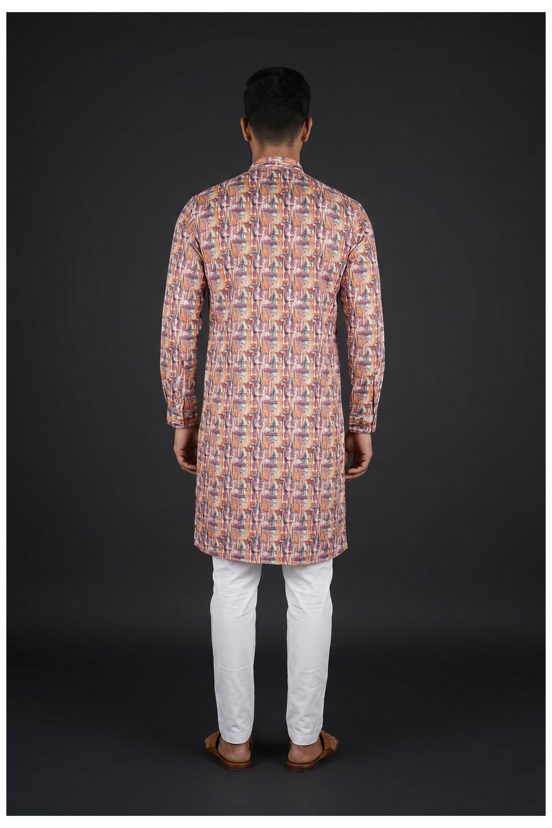 Multicolor Printed Men'S Kurta