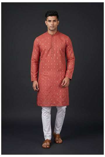 Rust Butti Men'S Kurta