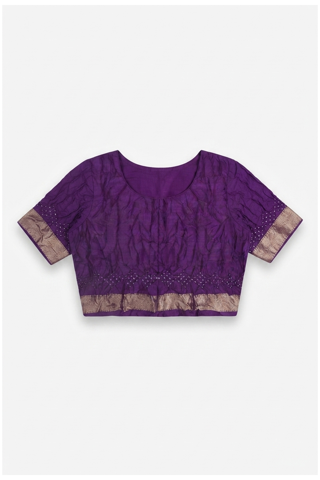 Violet Paithani Bandhni Gajji Silk Wedding Saree