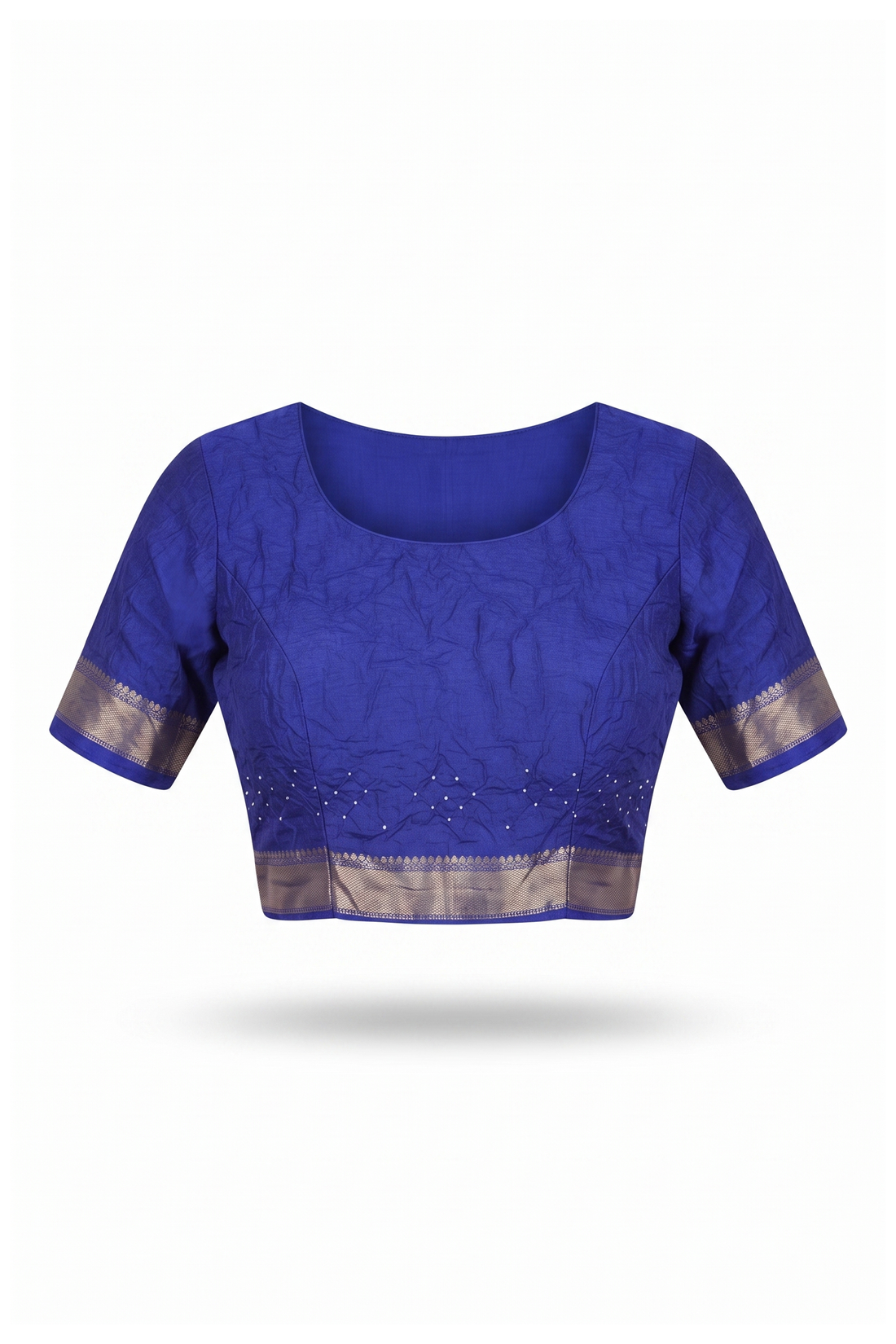 Royal Blue Bandhni Gajji Art Silk Wedding Party Saree