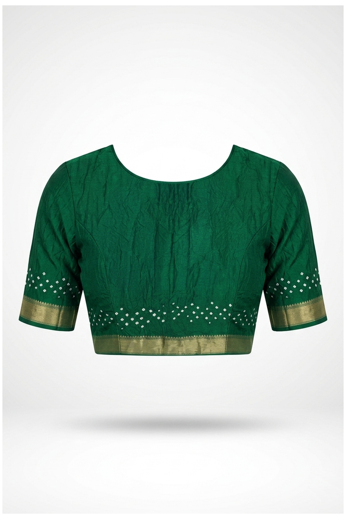 Bottle Green Gajji Silk Bandhni Party Wear Saree