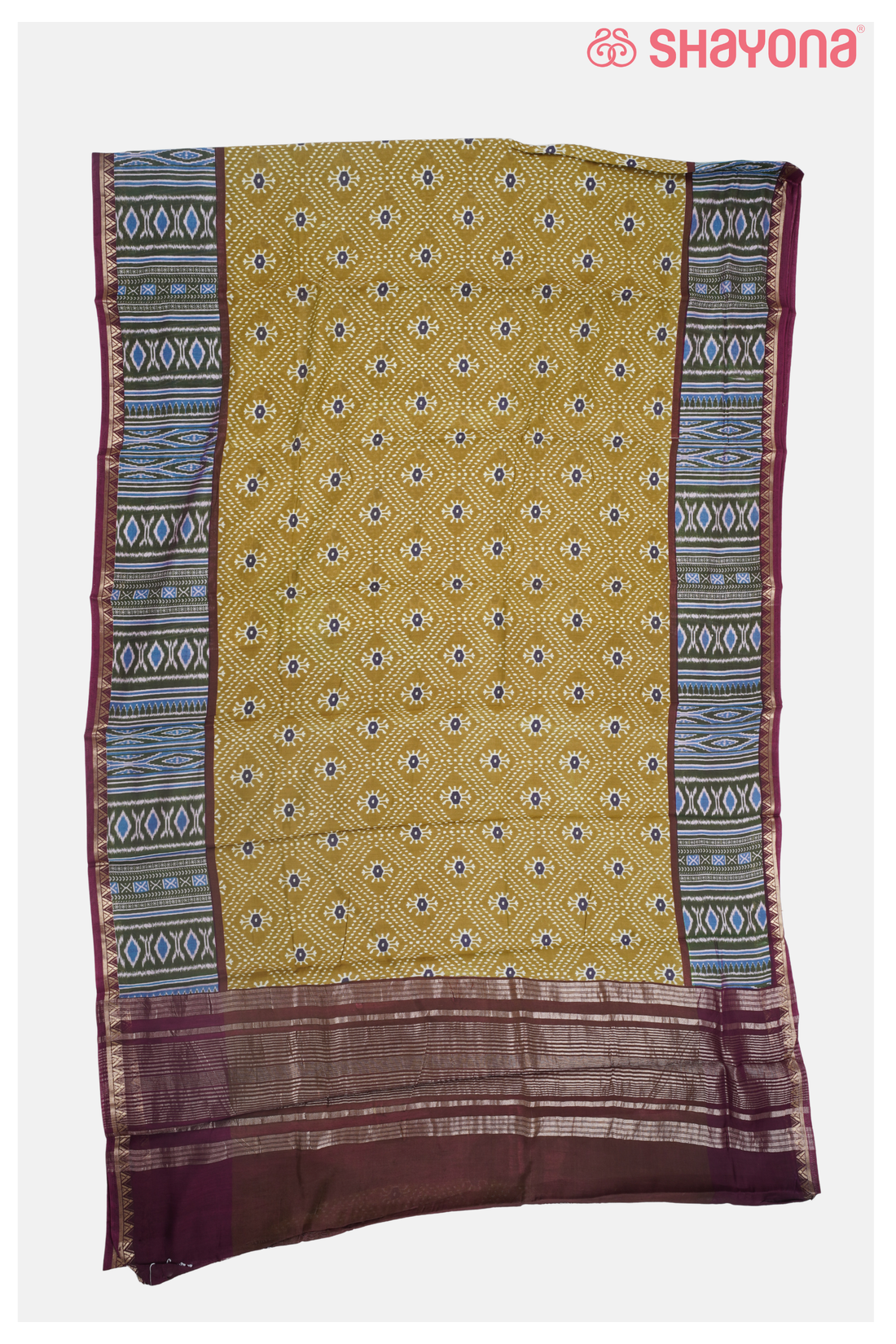 Sage Green Printed Cotton Saree