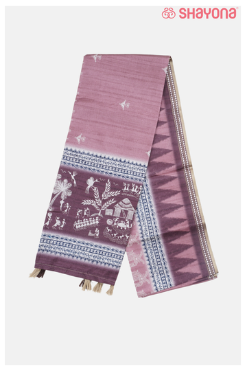 Rose Gold Premium Cotton Printed Saree