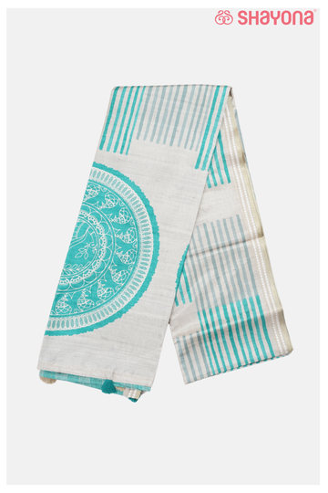 Linen Soft Touch Cotton Printed Saree
