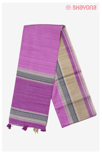 Dark Magenta Printed Cotton Saree