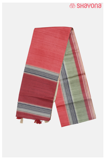 Rosy Brown Printed Cotton Saree