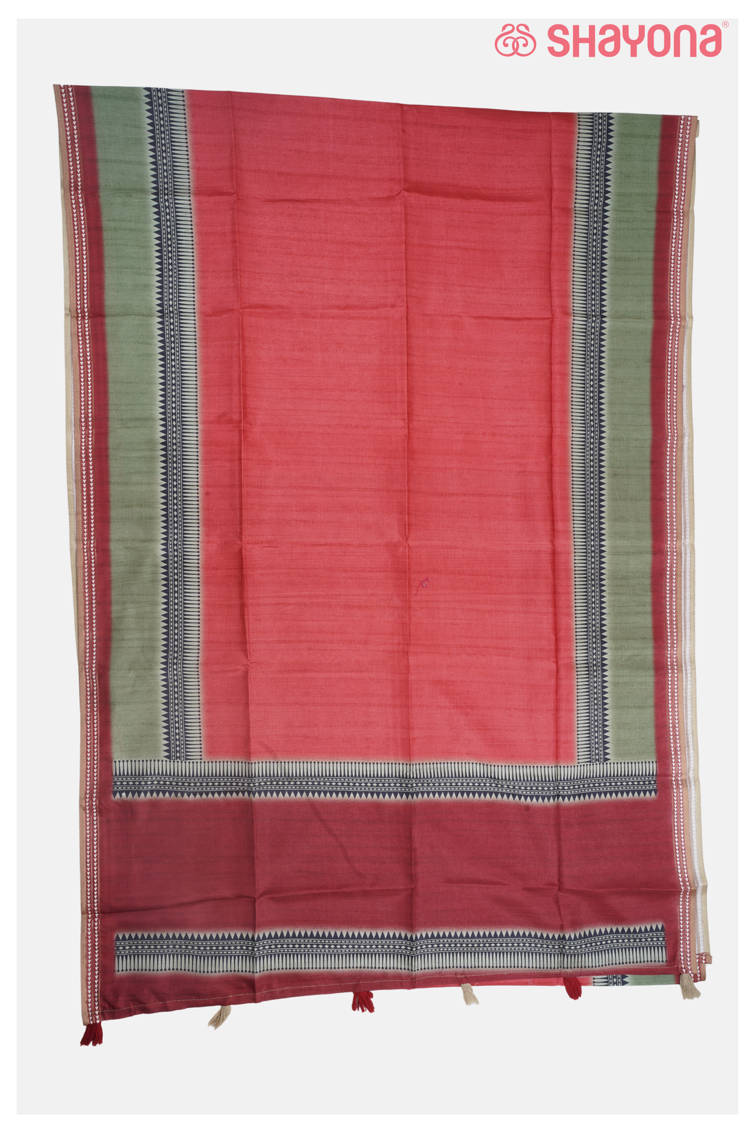 Rosy Brown Printed Cotton Saree