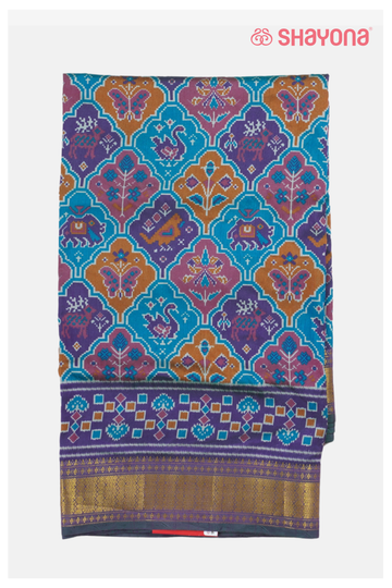 Trending Multicolor Printed Patola Cotton Saree