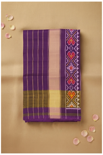 Deep Violet Patola Pure Silk Wedding & Party Wear Saree