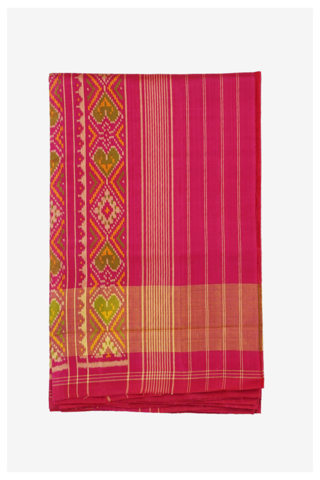 Magenta Pure Silk Patola Wedding & Party Wear Saree