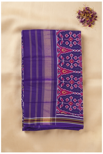 Deep Violet Pure Silk Patola Wedding & Party Wear