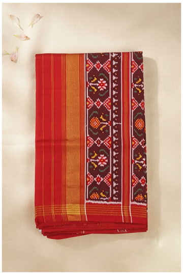 Bottle Green Patola Pure Silk Wedding And Party Wear Saree