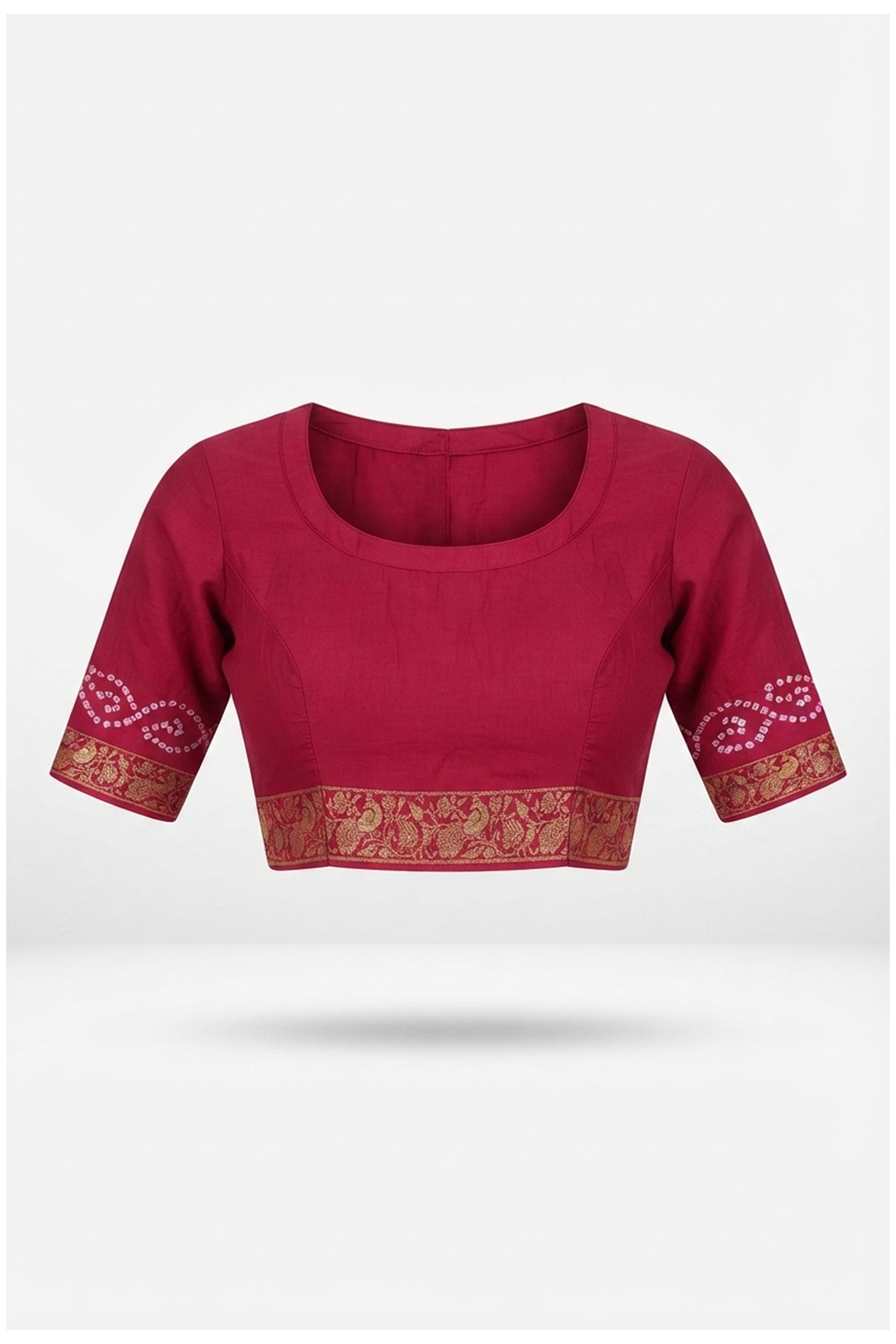 Red Bandhni Gajji Silk Wedding And Party Wear Saree