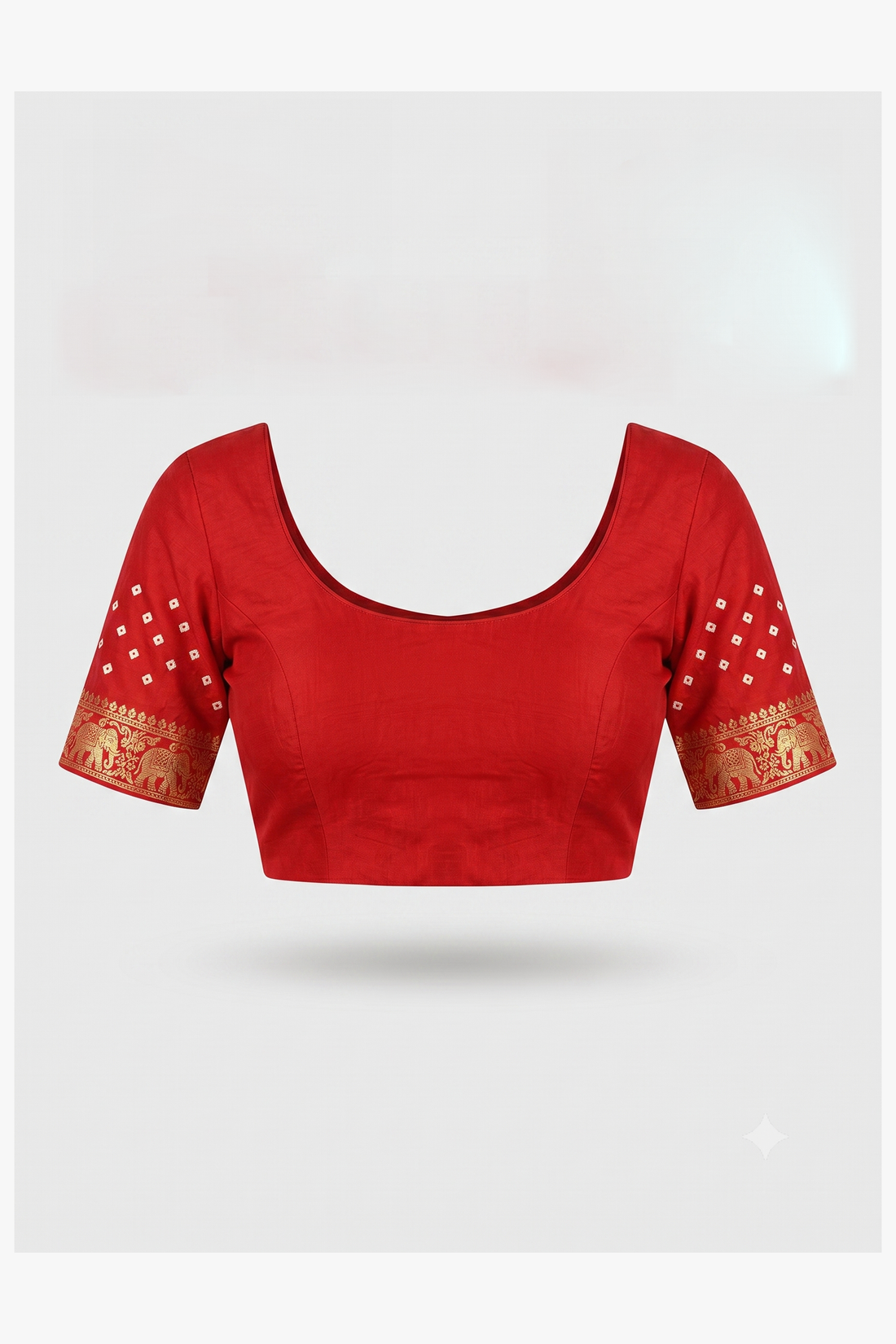 Red Bandhni Art Silk Wedding Saree