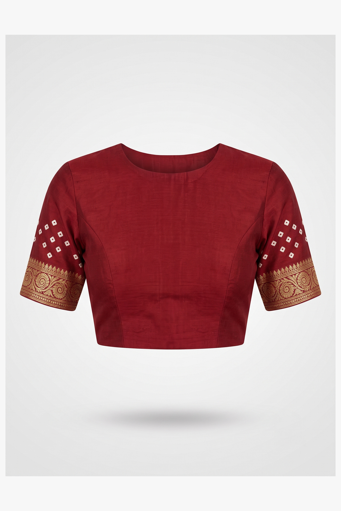 Maroon Bandhni Gajji Silk Wedding Wear