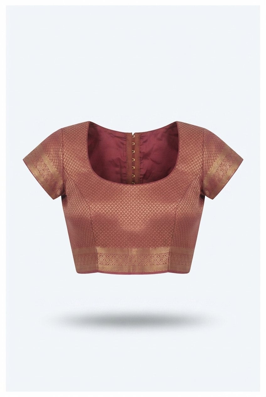 Elegant Dusty Rose Cotton Silk Saree With Antique Gold Zari Border And Tassels