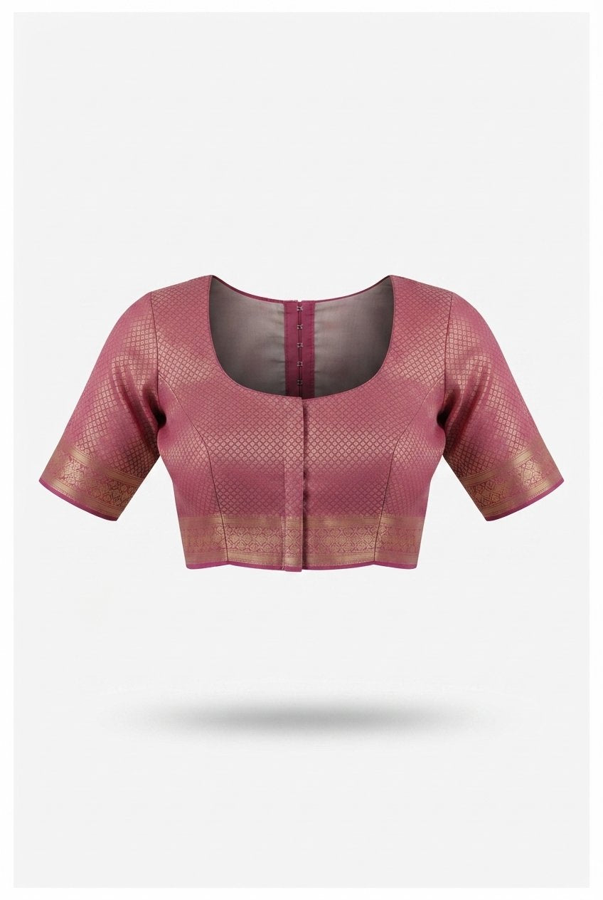 Elegant Magenta Cotton Silk Saree With Intricate Gold Zari Border