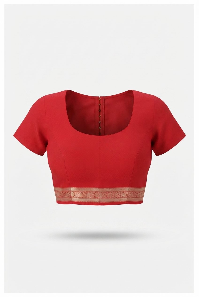 Imperial Red Banarasi Silk Saree With Elegant Zari Weaving
