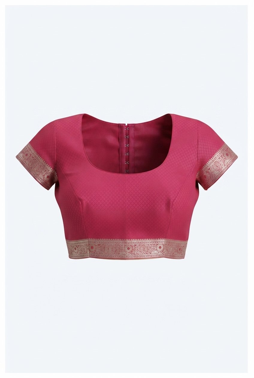 Rose Pink Banarasi Silk Saree With Elegant Zari Jaal And Tassel Detail
