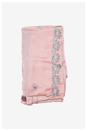 Baby Pink Banarasi Art Silk Wedding & Party Saree