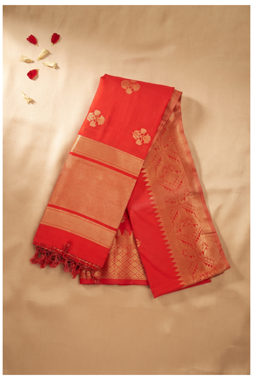 Red South Tissue Silk Wedding & Party Wear Saree