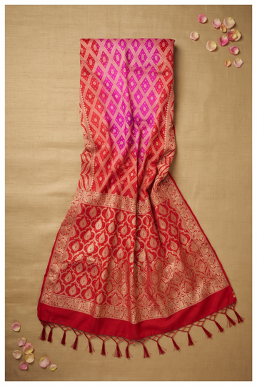 Multicolor Bandhni Art Gajji Silk Wedding & Party Wear Saree