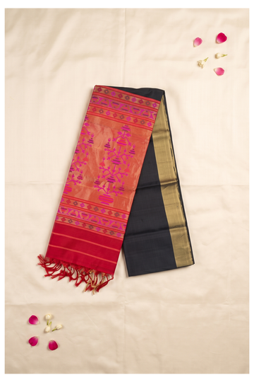Black Banarasi Art Silk Wedding & Party Wear Saree