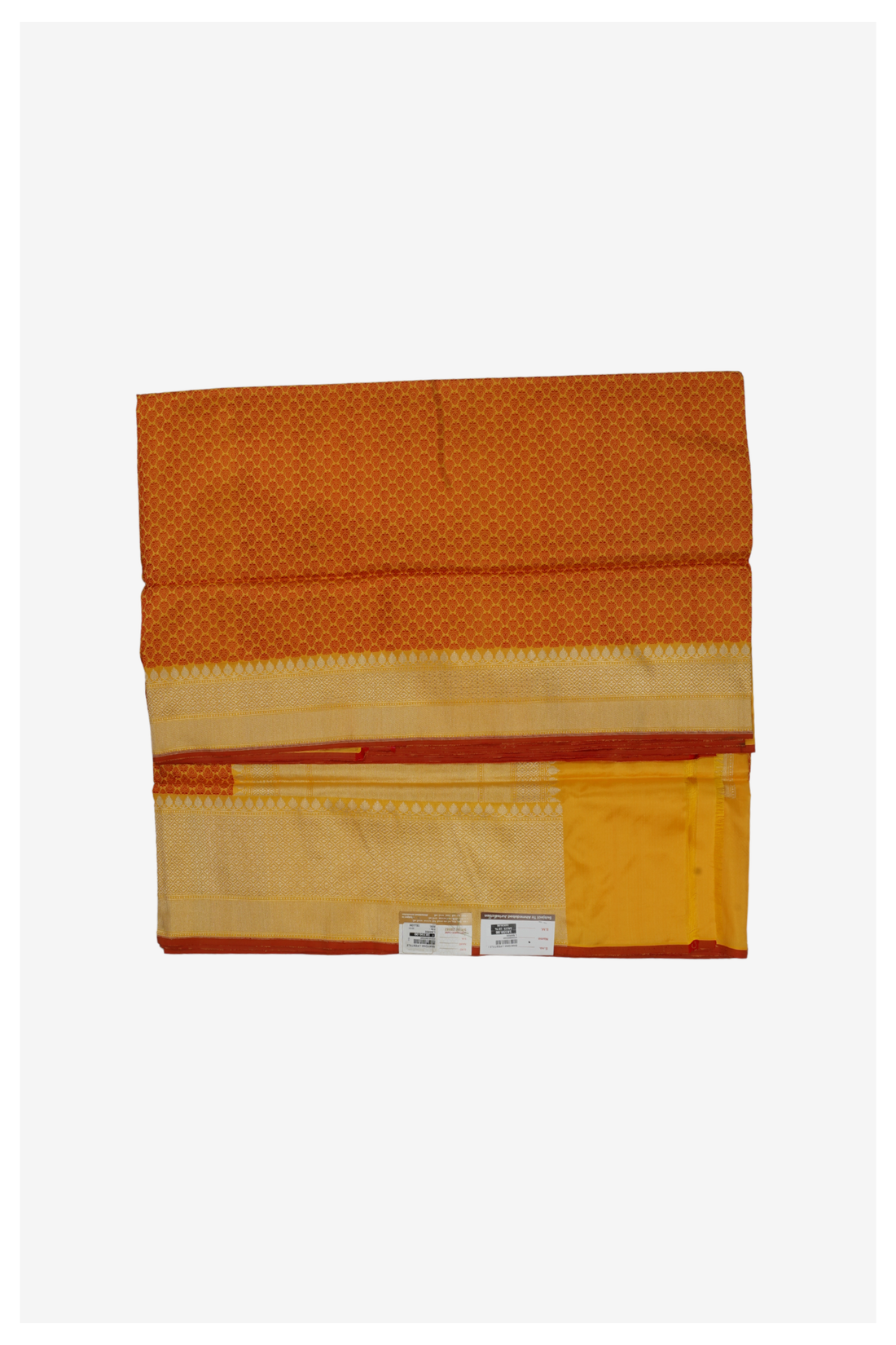 Premium Pure Silk Mustard Yellow Saree With Antique Gold Zari Jaal Weaving