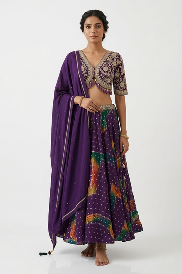 INDIGO LEHENGA CHOLI