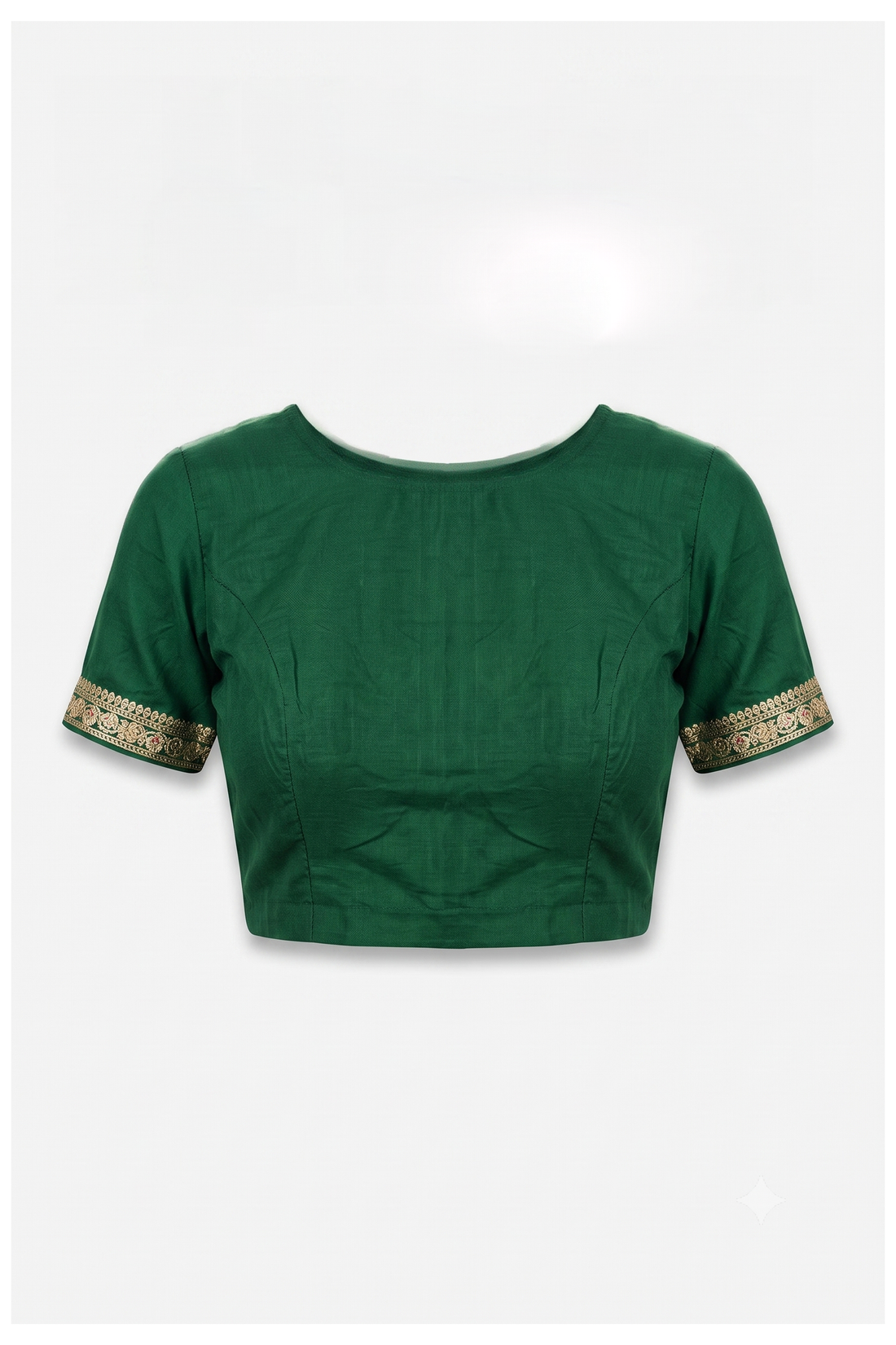 Elegant Emerald Green Bandhani Silk Saree With Embroidered Zari Border