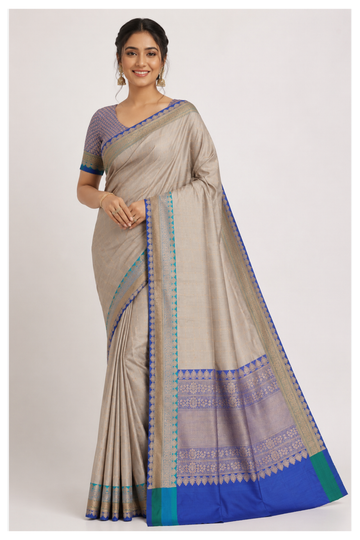 Lavender Banarasi Pure Silk Saree With Weaving