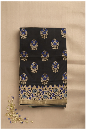 Black Pure Silk Paithani Wedding Party Saree