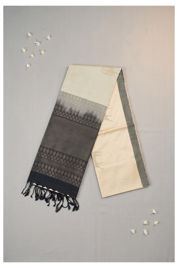 Ivory South Tissue Silk Wedding And Party Wear Saree