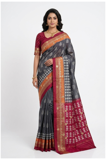 Multicolor Patola Saree With Hand Work Weaving