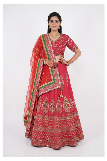 Bridal Handwork & Embroidery Unstitch Blouse Chaniya Choli