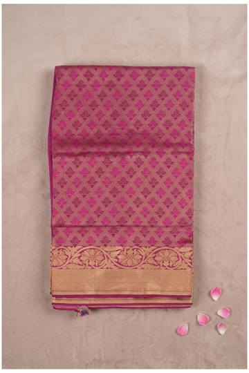 Magenta Pure Silk South Wedding Saree