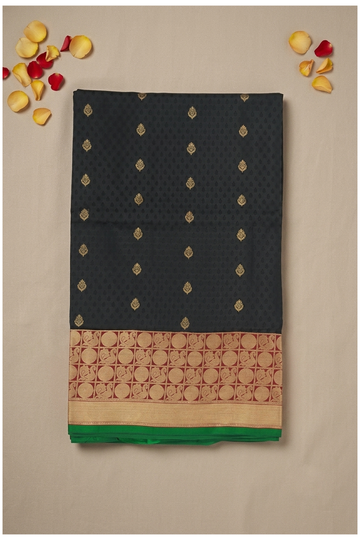 Black Paithani Pure Silk Wedding Party Wear Saree