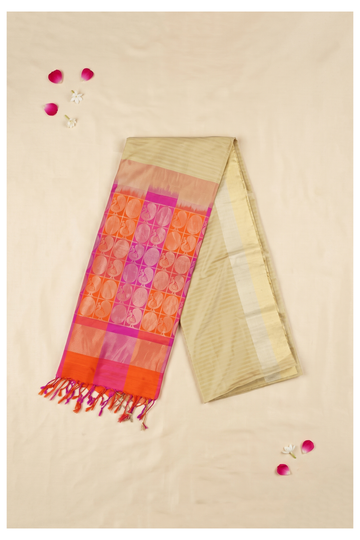 Champagne Banarasi Art Silk Wedding Saree